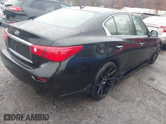 2014 Infiniti Q50 Sport with VIN JN1BV7AP4EM672256, listed as a IAAI auction lot 41016895 with 121,293 mi miles and . Bid and sale history available at DreamBid. Image 4.