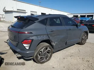 2024 Hyundai Kona N Line with VIN KM8HA3A35RU033474, listed as a Copart auction lot 82763824 with 9,424 mi miles and Salvage Title. Bid and sale history available at carsss.com. Image 3.