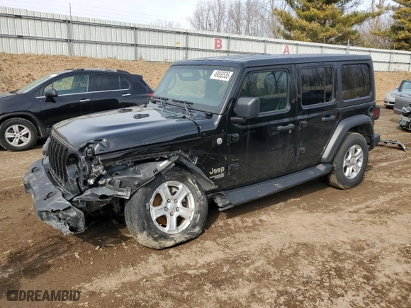 2020 Jeep Wrangler Unlimited Sport Altitude with VIN 1C4HJXDG5LW170856, listed as a Copart auction lot 49050535 with 30,010 mi miles and Salvage Title. Bid and sale history available at carsss.com. Image 1.