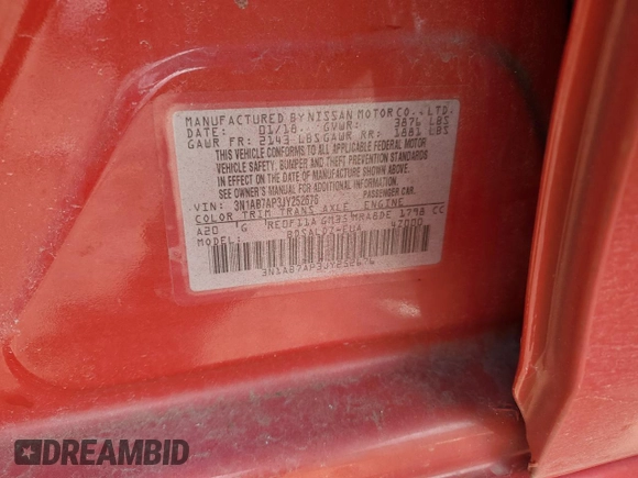 2018 Nissan Sentra SV with VIN 3N1AB7AP3JY252676, listed as a Copart auction lot 53243265 with 97,746 mi miles and Salvage Title. Bid and sale history available at carsss.com. Image 15.