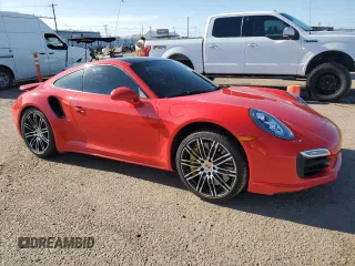 2015 Porsche 911 Turbo S with VIN WP0AD2A9XFS166153, listed as a Copart auction lot 49815853 with 20,184 mi miles. Bid and sale history available at carsss.com. Image 4.