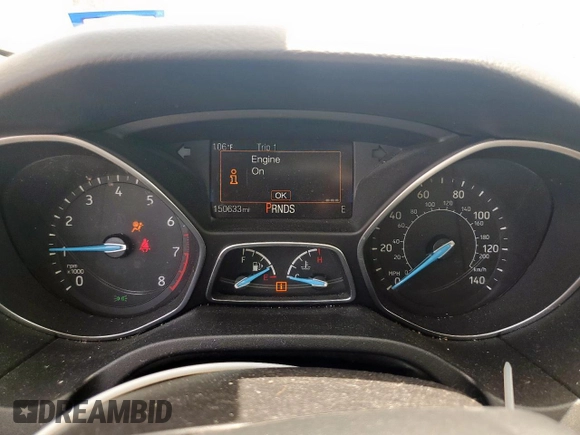 2017 Ford Focus Titanium with VIN 1FADP3J20HL253446, listed as a Copart auction lot 64196895 with 150,633 mi miles and Salvage title. Bid and sale history available at DreamBid. Image 9.