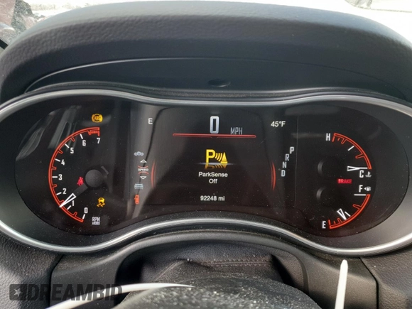 2020 Dodge Durango SXT Plus with VIN 1C4RDJAG6LC215415, listed as a Copart auction lot 43016165 with 92,248 mi miles and Salvage Title. Bid and sale history available at DreamBid. Image 9.