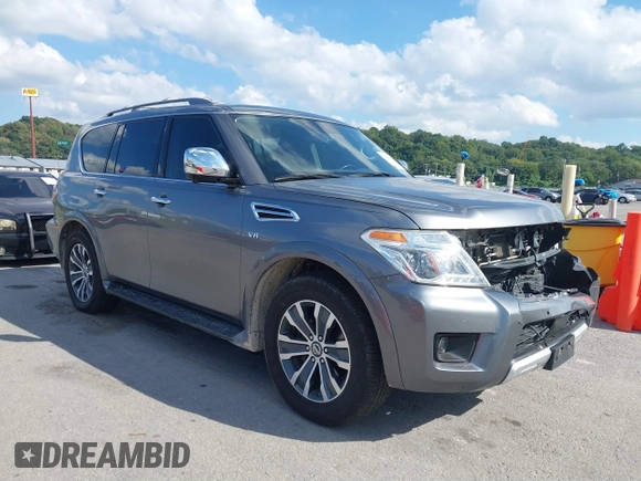 2018 Nissan Armada SL with VIN JN8AY2NC5J9557774, listed as a IAAI auction lot 40205321 with 100,123 mi miles and . Bid and sale history available at DreamBid. Image 1.