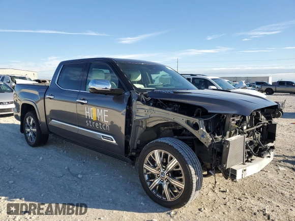 2023 Toyota Tundra Capstone Hybrid with VIN 5TFVC5DB1PX035587, listed as a Copart auction lot 87894665 with 3,056 mi miles and Salvage title. Bid and sale history available at DreamBid. Image 4.