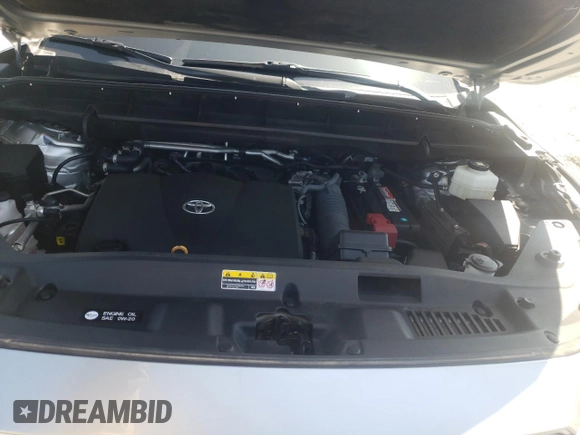 2022 Toyota Highlander LE with VIN 5TDZZRAH5NS556038, listed as a Copart auction lot 51363885 with 46,786 mi miles and Salvage title. Bid and sale history available at DreamBid. Image 12.