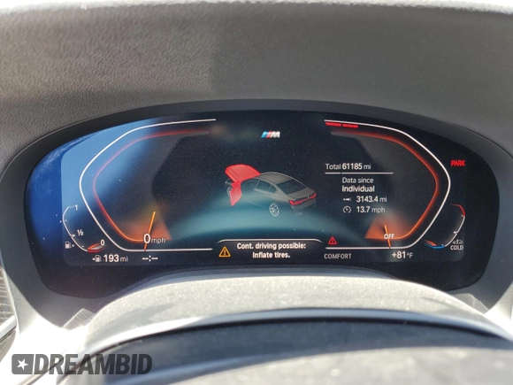 2020 BMW 7 Series 740i z VIN WBA7T2C02LGF96611, wystawiony jako Copart lot #61451935 z przebiegiem 61 185 mil mil oraz Szkoda całkowita • Salvage title. Historia ofert i sprzedaży dostępna na DreamBid. Obrazek 9.