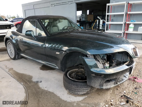 2000 BMW Z3 2.5L with VIN 4USCH9345YLF85948, listed as a Copart auction lot 77315644 with 129,361 mi miles and Salvage Title. Bid and sale history available at carsss.com. Image 4.