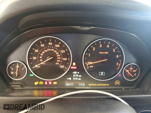 2013 BMW 3 Series 328i xDrive with VIN WBA3B3G51DNR79916, listed as a Copart auction lot 58636705 with 133,111 mi miles and Non repairable. Bid and sale history available at DreamBid. Image 9.