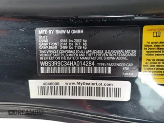 2017 BMW M4 with VIN WBS3R9C34HA014284, listed as a Copart auction lot 82019873 with 43,239 mi miles. Bid and sale history available at carsss.com. Image 12.