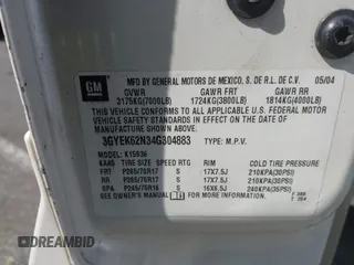 2004 Cadillac Escalade EXT z VIN 3GYEK62N34G304883, wystawiony jako IAAI lot #42149493 z przebiegiem 177 911 mil mil oraz . Historia ofert i sprzedaży dostępna na DreamBid. Obrazek 9.