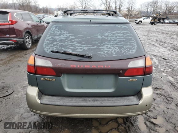 2002 Subaru Legacy Outback with VIN 4S3BH665727661980, listed as a Copart auction lot 47190155 with 168,026 mi miles and Clean title. Bid and sale history available at DreamBid. Image 6.