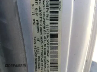 2007 Volkswagen Beetle with VIN 3VWSG31C97M510138, listed as a Copart auction lot 76146364 with 106,164 mi miles and Salvage Title. Bid and sale history available at DreamBid. Image 12.