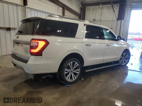 2020 Ford Expedition Max Platinum with VIN 1FMJK1MT1LEA32709, listed as a Copart auction lot 47017895 with 74,845 mi miles and Salvage title. Bid and sale history available at DreamBid. Image 3.