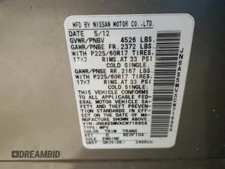 2012 Nissan Rogue S with VIN JN8AS5MVXCW716959, listed as a Copart auction lot 46670865 with 136,133 mi miles and Salvage Title. Bid and sale history available at DreamBid. Image 13.