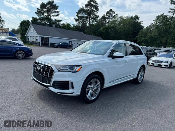2021 Audi Q7 Premium Plus with VIN WA1LXAF71MD019698, listed as a Copart auction lot 62401545 with 96,993 mi miles and Clean title. Bid and sale history available at DreamBid. Image 1.