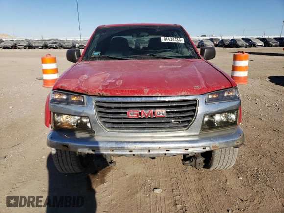 2005 GMC Canyon 1SF SLE Z71 with VIN 1GTDT136858153779, listed as a Copart auction lot 84434484 with 236,577 mi miles and Clean Title. Bid and sale history available at carsss.com. Image 5.