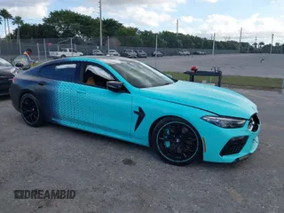 2022 BMW M8 Competition with VIN WBSGV0C03NCJ35595, listed as a IAAI auction lot 41527027 with 12,436 mi miles. Bid and sale history available at carsss.com. Image 1.