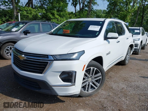 2022 Chevrolet Traverse High Country with VIN 1GNERNKW9NJ159232, listed as a IAAI auction lot 42368555 with 40,188 mi miles and . Bid and sale history available at DreamBid. Image 17.
