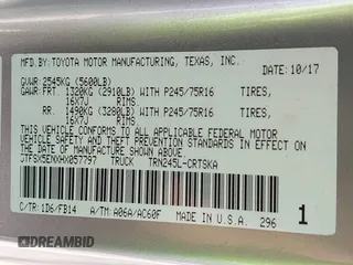 2017 Toyota Tacoma SR с VIN 5TFSX5ENXHX057797, выставлен на аукционе IAAI как лот 41951584 с пробегом 113 113 миль миль и . История ставок и продаж доступна на DreamBid. Изображение 9.