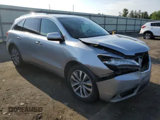 2016 Acura MDX Technology with VIN 5FRYD4H47GB062513, listed as a Copart auction lot 62311665 with 124,975 mi miles and Salvage title. Bid and sale history available at DreamBid. Image 4.