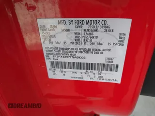 2007 Ford F-150 XL z VIN 1FTPX12V77NA09333, wystawiony jako IAAI lot #42174810 z przebiegiem 116 130 mil mil oraz . Historia ofert i sprzedaży dostępna na DreamBid. Obrazek 9.