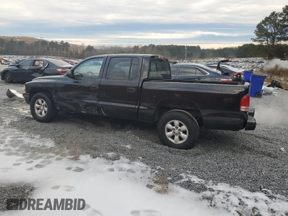 2004 Dodge Dakota Sport with VIN 1D7HL38K84S780671, listed as a Copart auction lot 88005165 with 201,450 mi miles and Salvage Title. Bid and sale history available at carsss.com. Image 2.