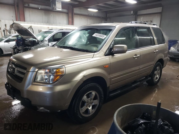 2006 Honda Pilot EX-L with VIN 2HKYF18796H516751, listed as a Copart auction lot 44558685 with 141,576 mi miles and Salvage Title. Bid and sale history available at DreamBid. Image 1.
