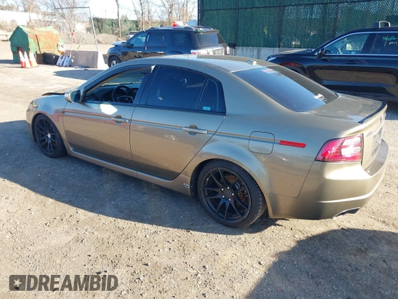 2008 Acura TL with VIN 19UUA66278A021848, listed as a IAAI auction lot 41757893 with 122,940 mi miles. Bid and sale history available at carsss.com. Image 3.