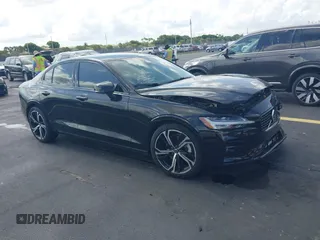 2024 Volvo S60 Plus Dark Theme with VIN 7JRL12FL1RG305360, listed as a IAAI auction lot 42554764 with 15,613 mi miles and . Bid and sale history available at DreamBid. Image 1.