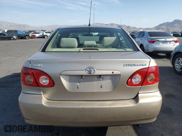 2006 Toyota Corolla CE with VIN 1NXBR32E86Z704114, listed as a Copart auction lot 62328195 with 137,465 mi miles and Salvage title. Bid and sale history available at DreamBid. Image 6.