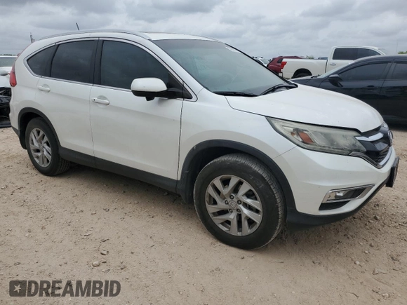 2015 Honda CR-V EX-L with VIN 5J6RM4H7XFL042505, listed as a Copart auction lot 50593285 with 69,682 mi miles and Salvage Title. Bid and sale history available at carsss.com. Image 4.