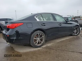2017 Infiniti Q50 Signature Edition with VIN JN1EV7AR3HM840407, listed as a Copart auction lot 59812325 with 153,709 mi miles and Salvage title. Bid and sale history available at DreamBid. Image 3.