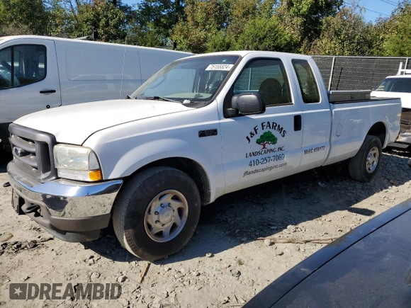 2004 Ford Super Duty F-250 XL with VIN 1FTNX20L14EB23953, listed as a Copart auction lot 75155324 with 140,379 mi miles and Salvage Title. Bid and sale history available at carsss.com. Image 1.