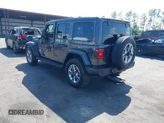 2022 Jeep Wrangler Unlimited Sahara with VIN 1C4HJXEN2NW194502, listed as a IAAI auction lot 42002455 with 34,861 mi miles and . Bid and sale history available at DreamBid. Image 3.