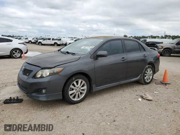 2010 Toyota Corolla with VIN 1NXBU4EE7AZ343242, listed as a Copart auction lot 54012125 with 196,604 mi miles and Salvage Title. Bid and sale history available at carsss.com. Image 1.