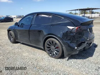 2022 Tesla Model Y Performance with VIN 7SAYGDEF5NF443274, listed as a Copart auction lot 49581905 with Not provided miles and Salvage title. Bid and sale history available at DreamBid. Image 2.
