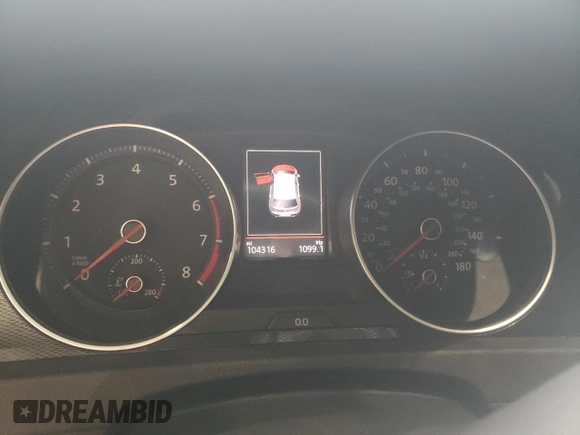 2017 Volkswagen GTI S with VIN 3VW4T7AU6HM015322, listed as a Copart auction lot 58606415 with 104,316 mi miles and Salvage title. Bid and sale history available at DreamBid. Image 9.