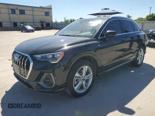 2022 Audi Q3 S line Premium with VIN WA1DECF34N1142630, listed as a Copart auction lot 56048855 with 6,849 mi miles and Salvage title. Bid and sale history available at DreamBid. Image 1.
