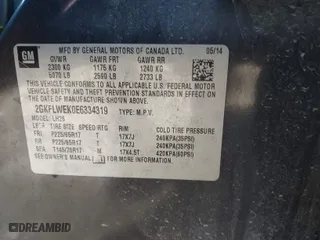 2014 GMC Terrain SLE with VIN 2GKFLWEK0E6334319, listed as a IAAI auction lot 41728377 with 111,805 mi miles. Bid and sale history available at carsss.com. Image 9.