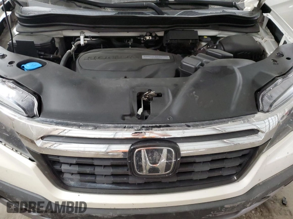 2019 Honda Ridgeline RTL-T with VIN 5FPYK2F60KB001455, listed as a Copart auction lot 53786015 with 61,050 mi miles and Salvage title. Bid and sale history available at DreamBid. Image 11.
