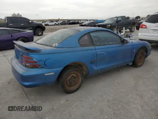 1995 Ford Mustang with VIN 1FALP4045SF145706, listed as a Copart auction lot 69829614 with 164,460 mi miles and Salvage Title. Bid and sale history available at carsss.com. Image 3.