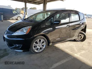 2010 Honda Fit Sport with VIN JHMGE8H46AS027813, listed as a Copart auction lot 52589035 with 212,672 mi miles and Salvage Title. Bid and sale history available at carsss.com. Image 1.