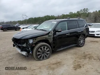 2021 Lexus LX z VIN JTJFY7AX9M4340637, wystawiony jako Copart lot #44361884 z przebiegiem 9 357 mil mil oraz . Historia ofert i sprzedaży dostępna na DreamBid. Obrazek 1.