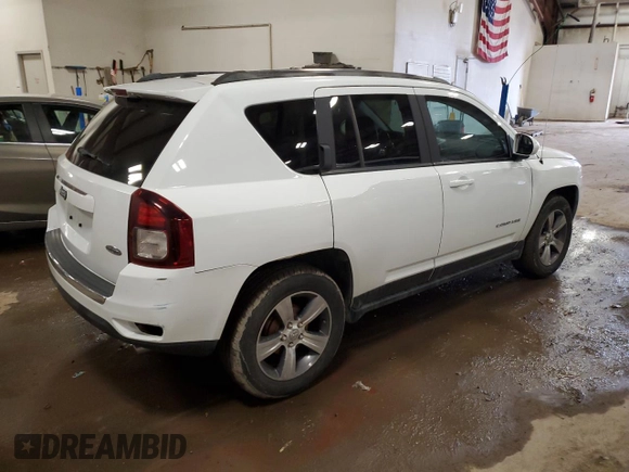 2016 Jeep Compass Latitude with VIN 1C4NJCEA1GD784522, listed as a Copart auction lot 48500095 with 134,642 mi miles and Clean Title. Bid and sale history available at carsss.com. Image 3.