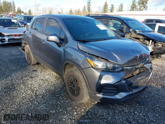 2020 Chevrolet Trax LS with VIN 3GNCJNSB4LL176912, listed as a IAAI auction lot 41746543 with 101,389 mi miles. Bid and sale history available at carsss.com. Image 1.