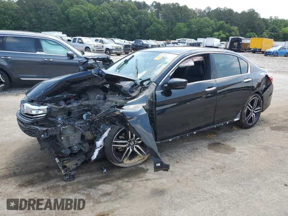 2016 Honda Accord Sport с VIN 1HGCR2F5XGA146915, выставлен на аукционе Copart как лот 57439755 с пробегом 163 780 миль миль и Списание • Salvage title. История ставок и продаж доступна на DreamBid. Изображение 1.