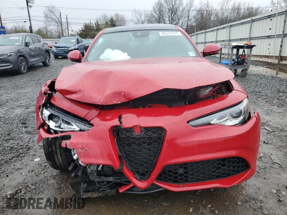 2019 Alfa Romeo Giulia Ti Sport with VIN ZARFANBN5K7608769, listed as a Copart auction lot 48581974 with 0 mi miles and Salvage Title. Bid and sale history available at carsss.com. Image 5.