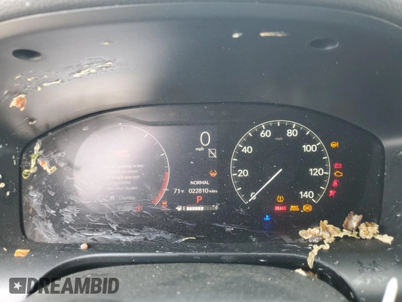 2023 Honda HR-V LX with VIN 3CZRZ2H31PM749026, listed as a Copart auction lot 59519705 with 22,810 mi miles and Salvage title. Bid and sale history available at DreamBid. Image 9.
