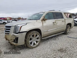 2016 Cadillac Escalade ESV Luxury Collection z VIN 1GYS4HKJ1GR224007, wystawiony jako Copart lot #49811495 z przebiegiem 190 395 mil mil oraz Szkoda całkowita • Salvage title. Historia ofert i sprzedaży dostępna na DreamBid. Obrazek 1.